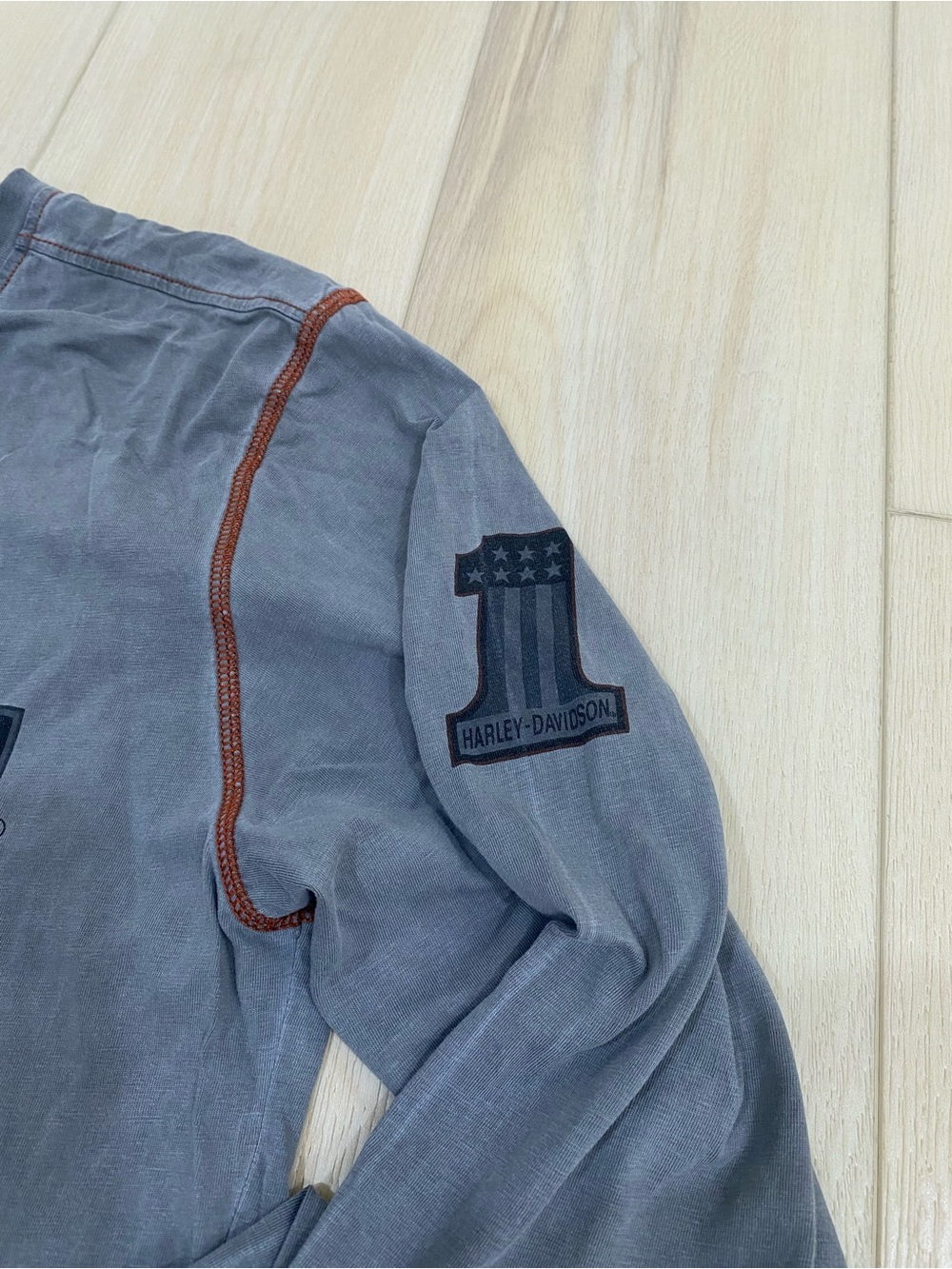 Harley Davidson EST. 1903 Men's Long Sleeve Size Large Gray Faded Style - Picture 6 of 10